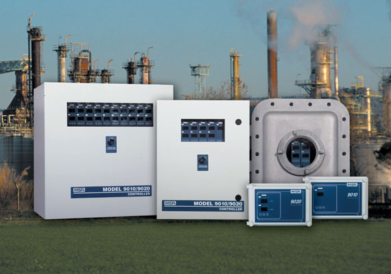 The 9010/9020 SIL controller comes with advanced design and innovative features for monitoring up to 20 channels. The 9010 controller operates with one independent sensor, while the 9020 operates with two independent sensors per control module. Each module comes with an independent AC/DC power supply for increased system reliability. The 9010/9020 LCD controller monitors up to 20 channels and comes with an independent power supply.